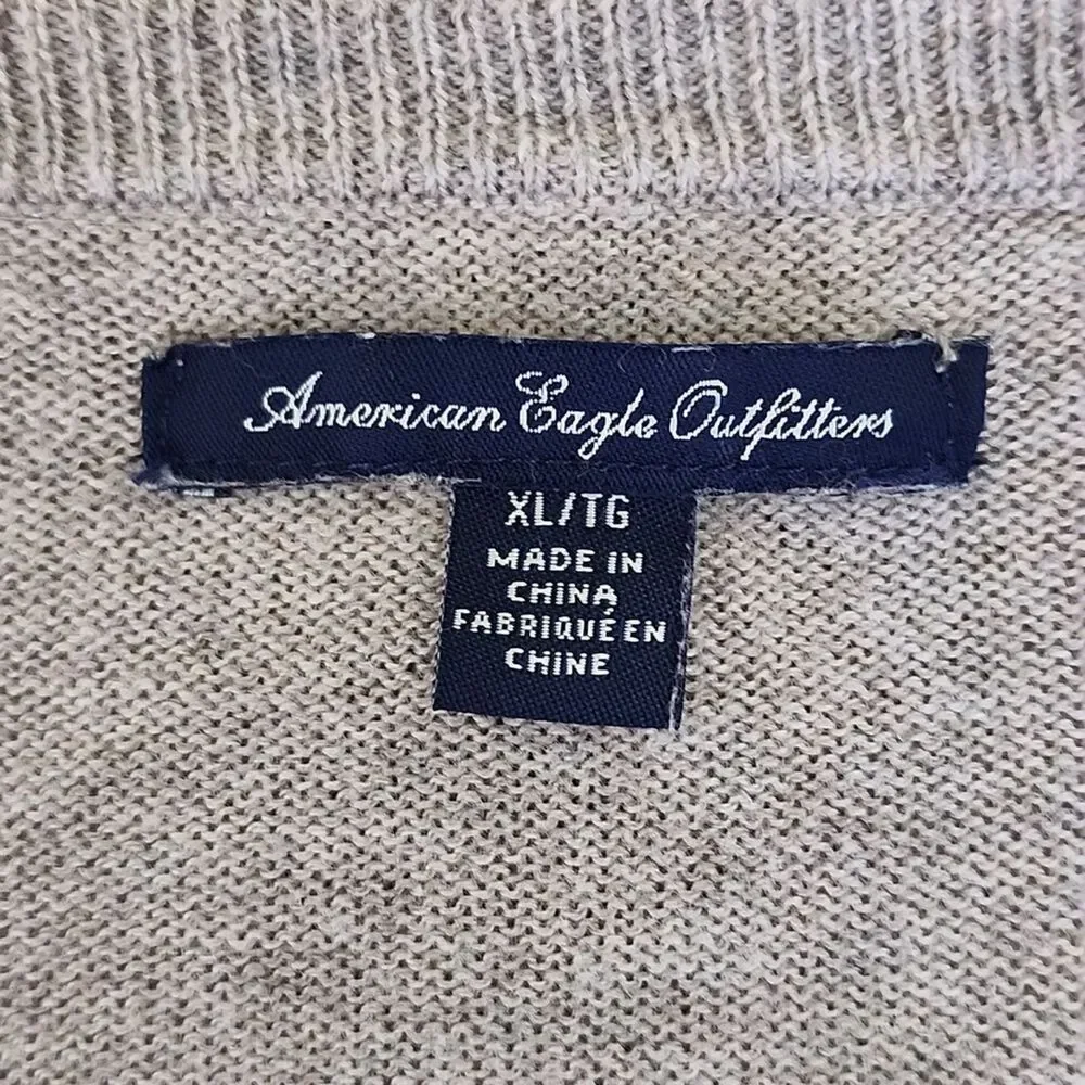 American Eagle Outfitters Women's Beige Lightweight Sweater, Size Extra Large